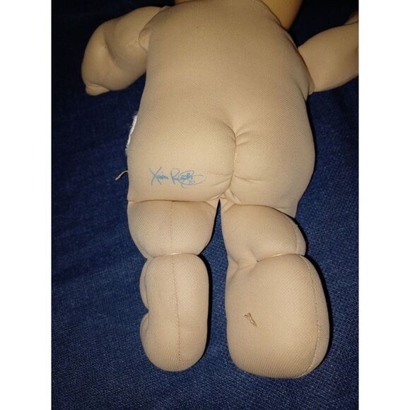 Vintage Cabbage Patch Kids Doll Dimple Brown Eyes Bald Signed 1978 1982 13" - Picture 6 of 12